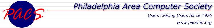 Philadelphia Area Computer Society banner