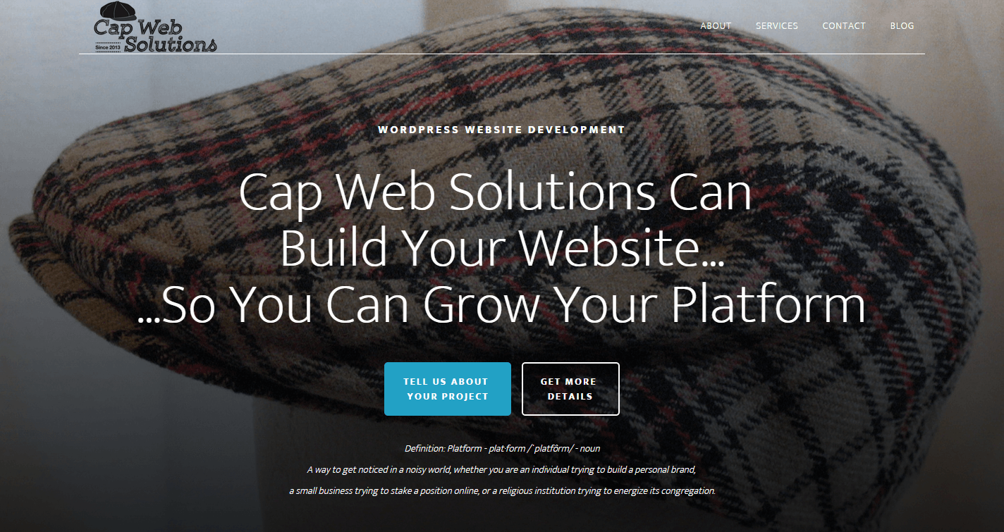 Cap Web Solutions Website Front Page v3