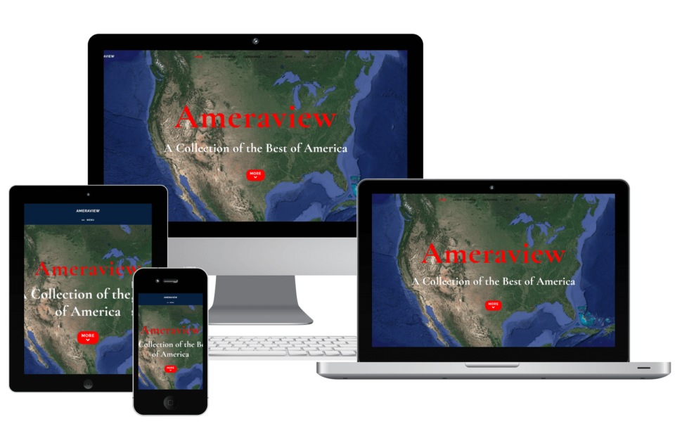 Responsive view of Ameraview website project