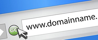 Closeup of browser showing the domain name in the address bar. 