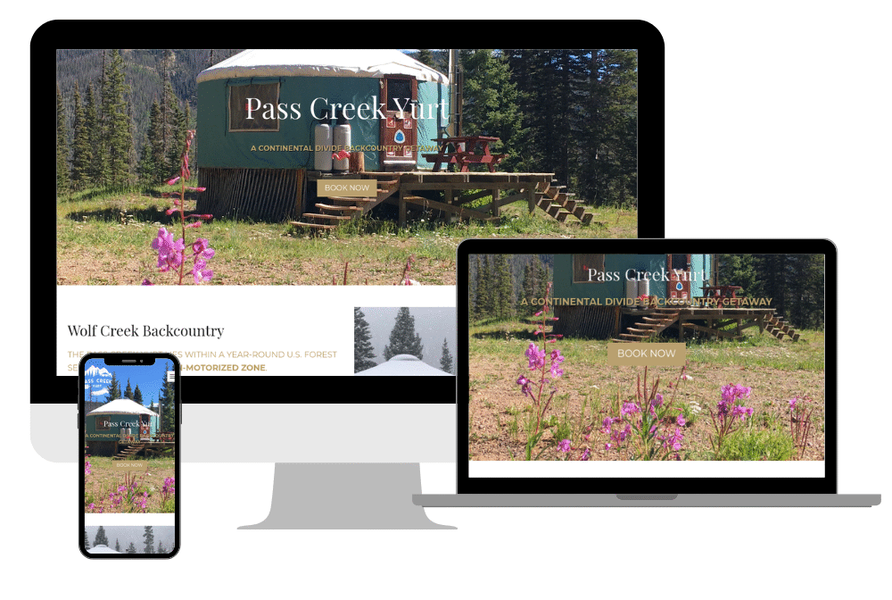 Responsive design for wolfcreekbackcountry.com website